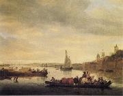 Saloman van Ruysdael The Crossing at Nimwegen USA oil painting artist